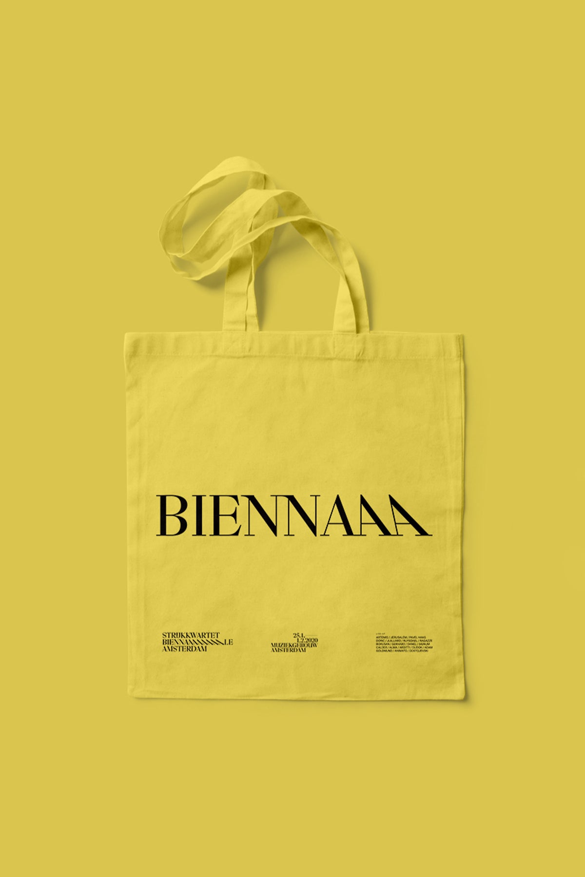 Amsterdam Bienali Tote Bag - Yellow