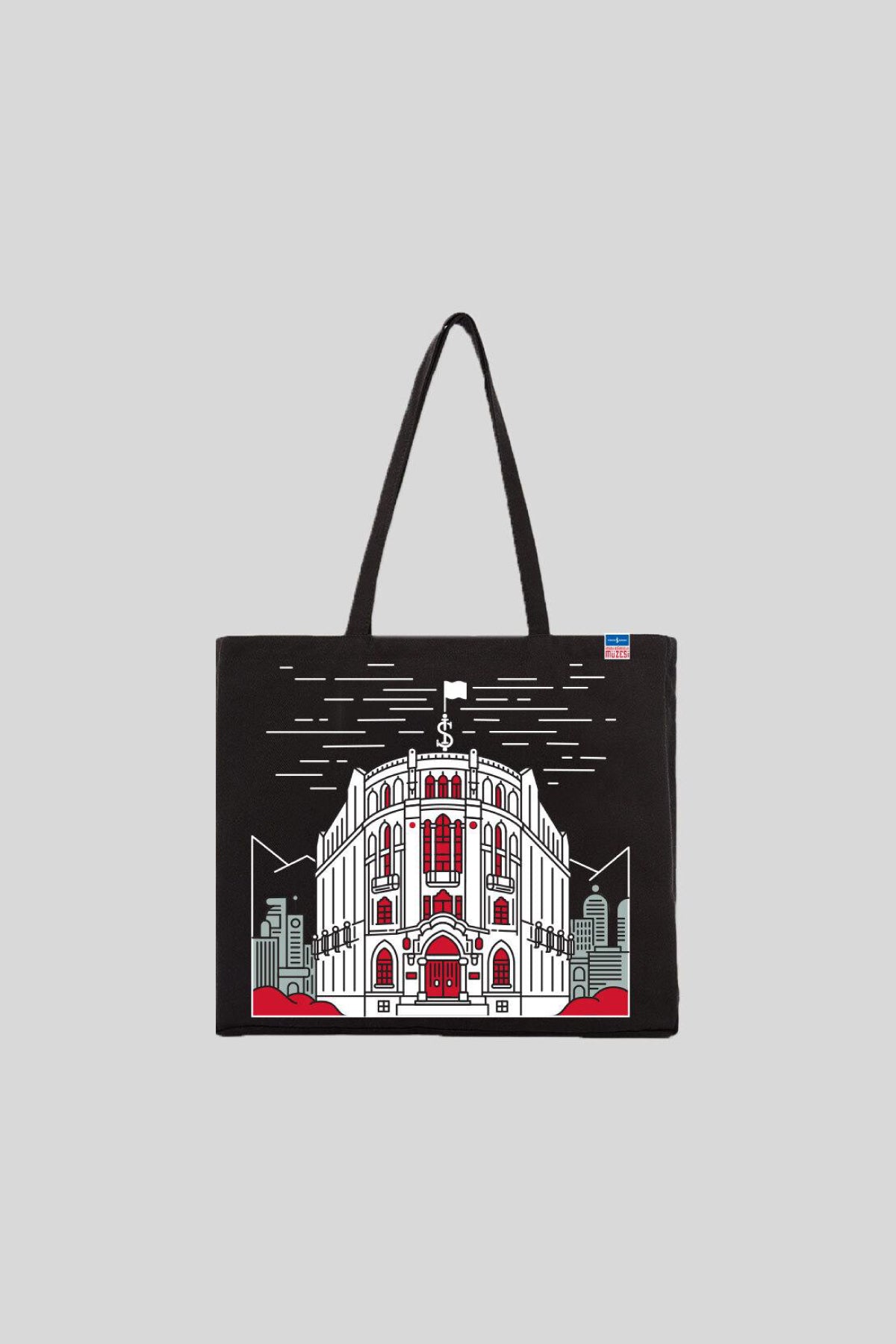 İş Bankası Museum of Economic Independence Tote Bag Large - Black