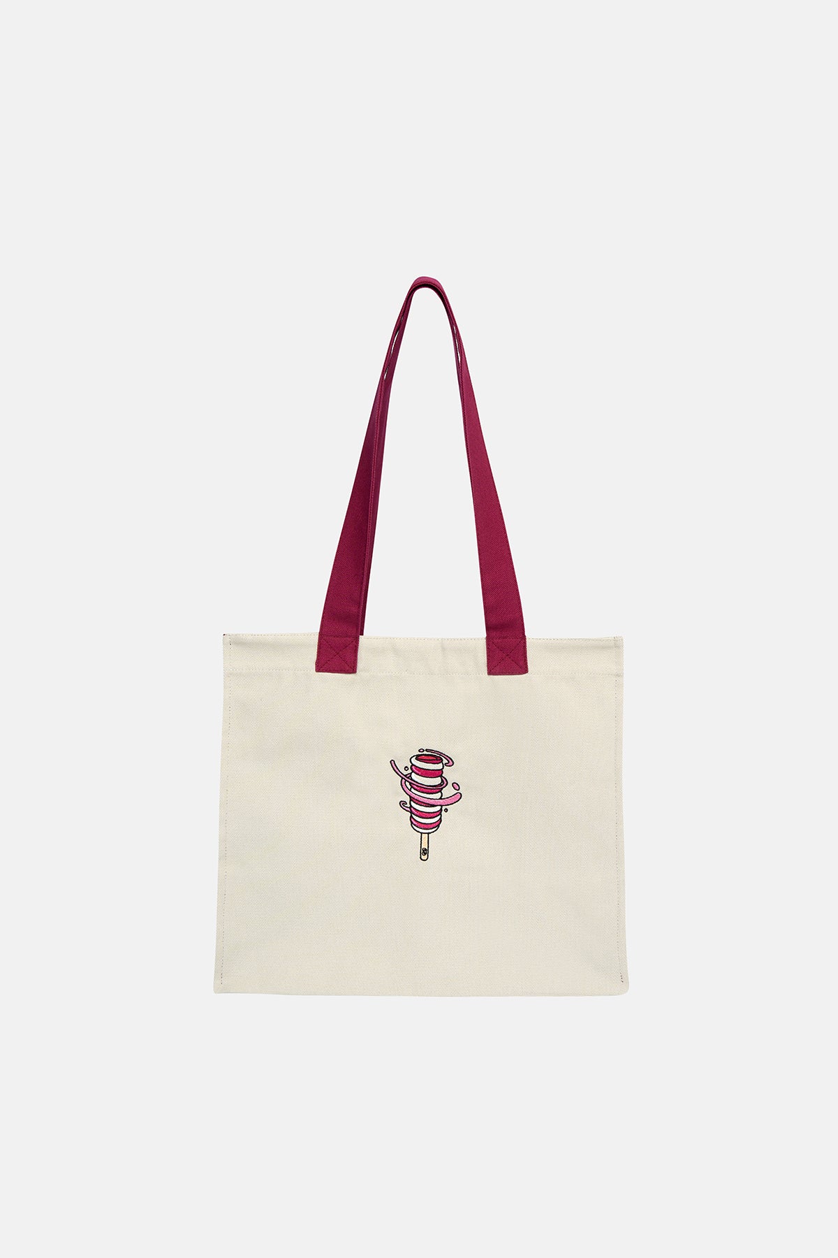 Algida Twister Tote Bag - Ecru/Fuchsia