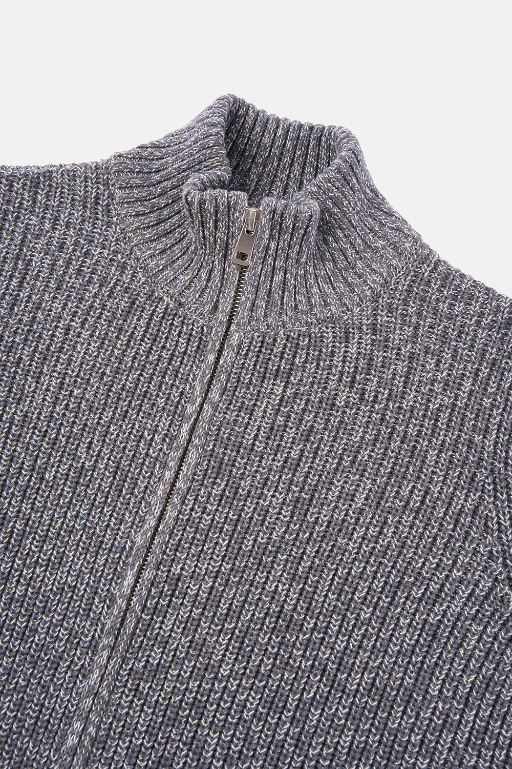 Socrates Full-Zip Knitwear - Gray