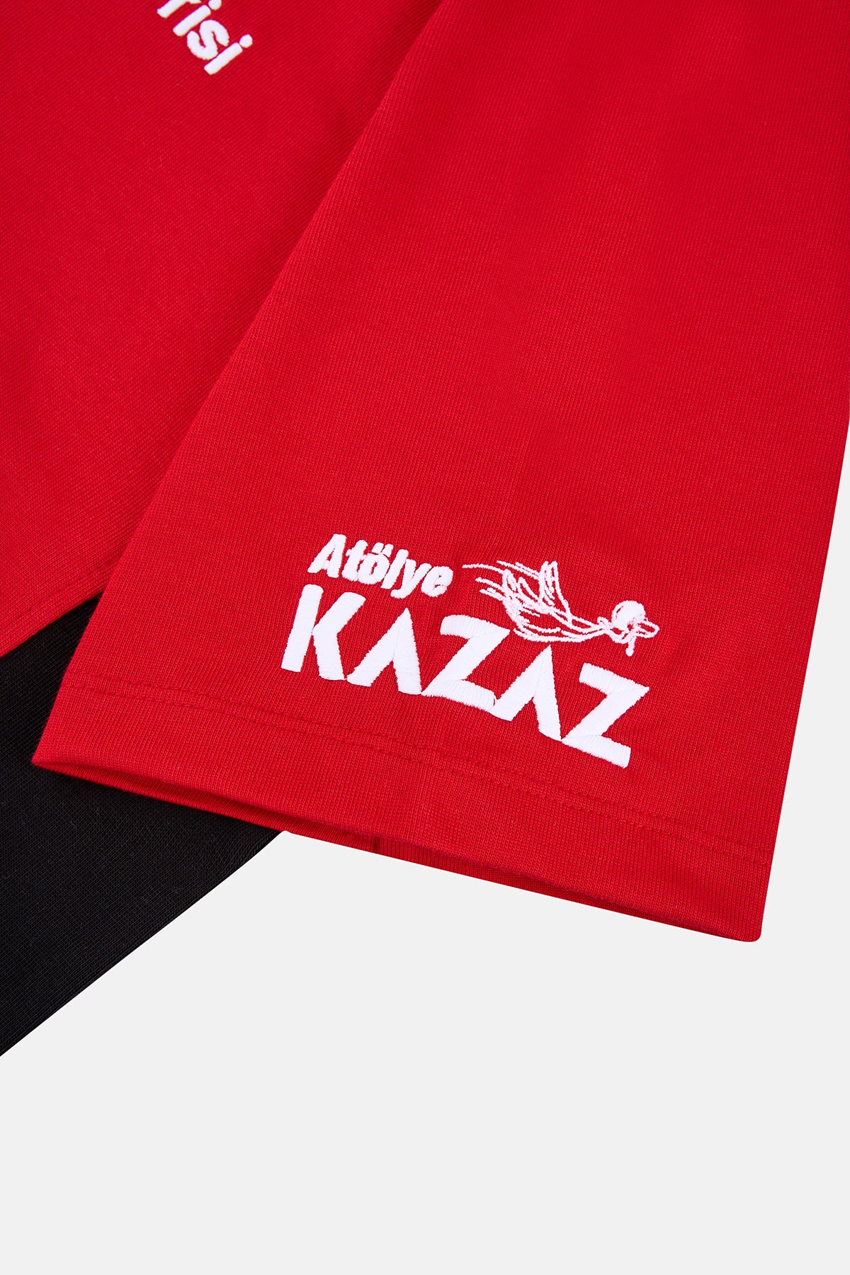 Petrol Ofisi Oversize Polo Yaka T-shirt - Red/Black