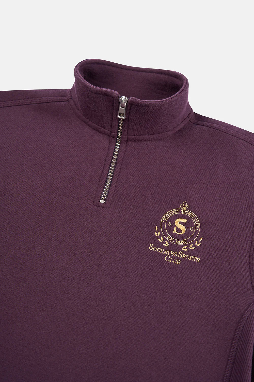 Socrates Club Quarter-Zip Sweatshirt - Purple