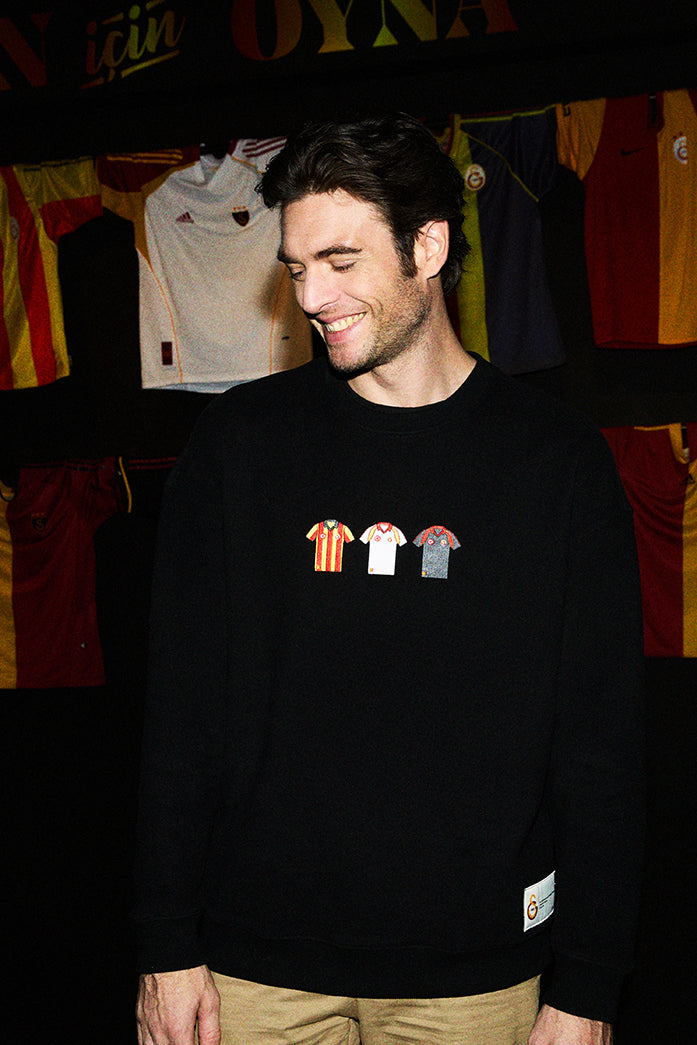 Galatasaray 99-00 Forma Set Sweatshirt - Siyah