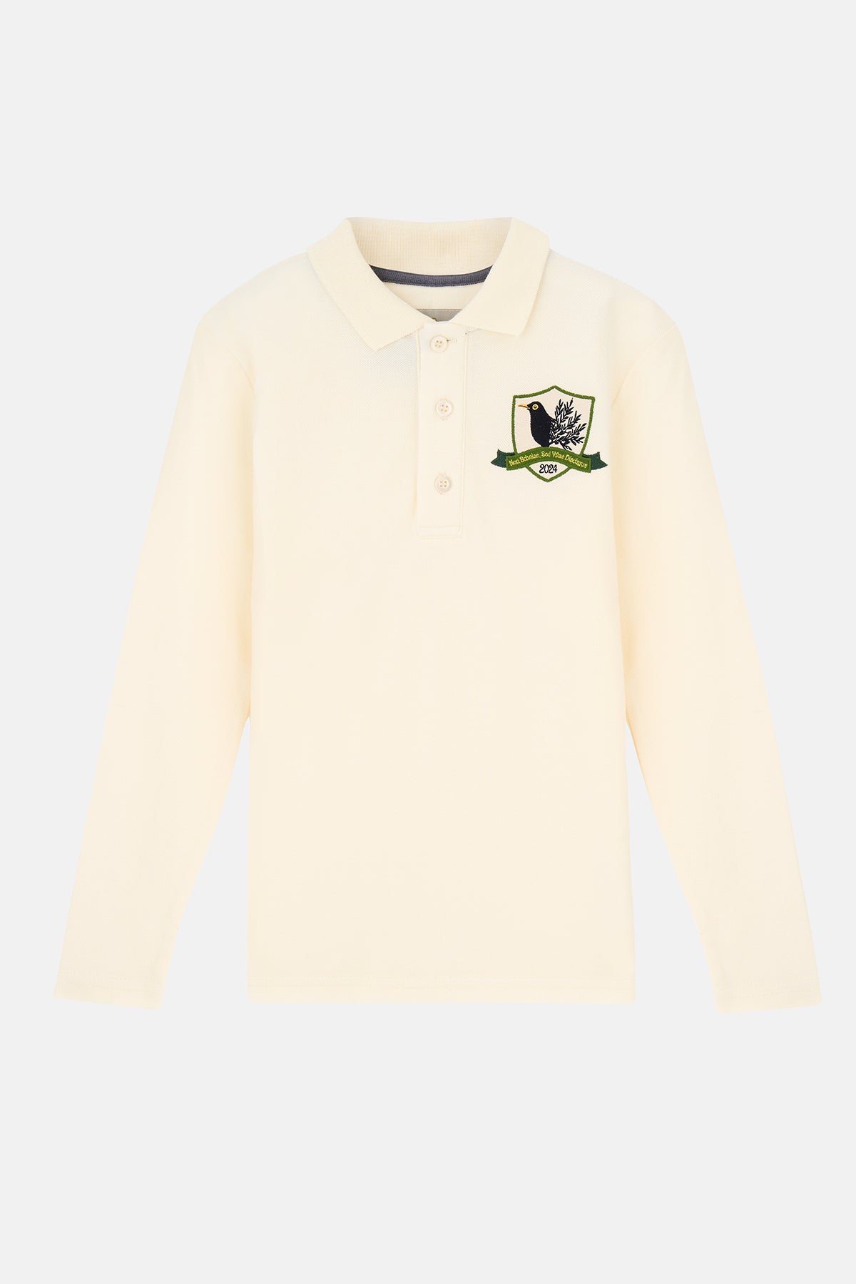 Zeytin Ağacı Schools Long Sleeve Polo - Ecru