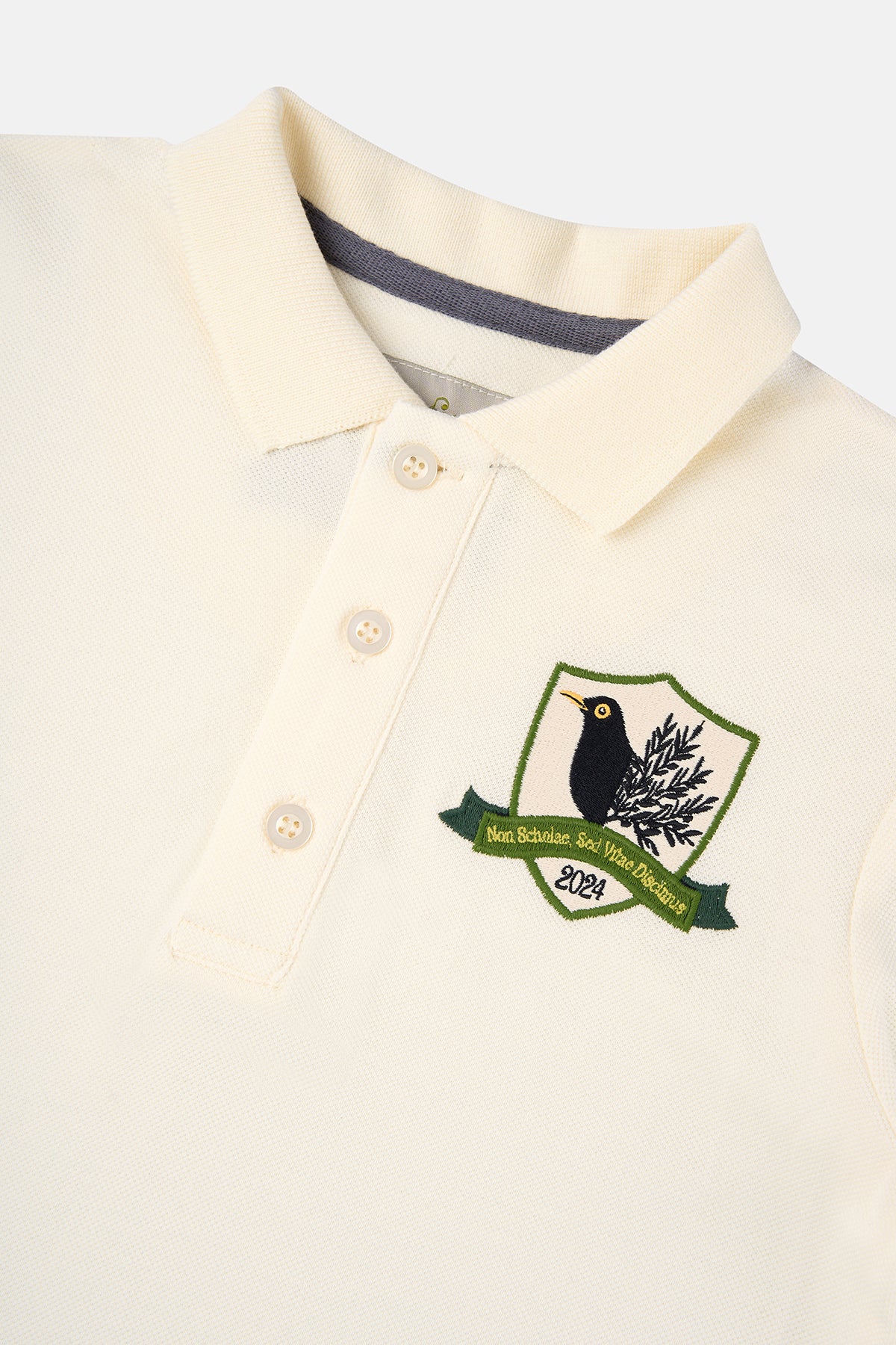 Zeytin Ağacı Schools Long Sleeve Polo - Ecru