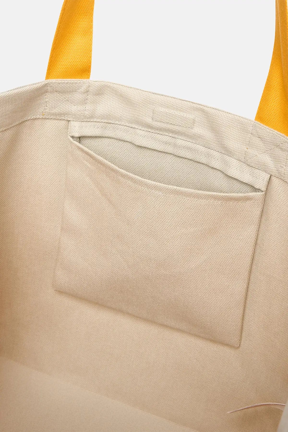 Algida Funny Finger Tote Bag - Ecru/Yellow