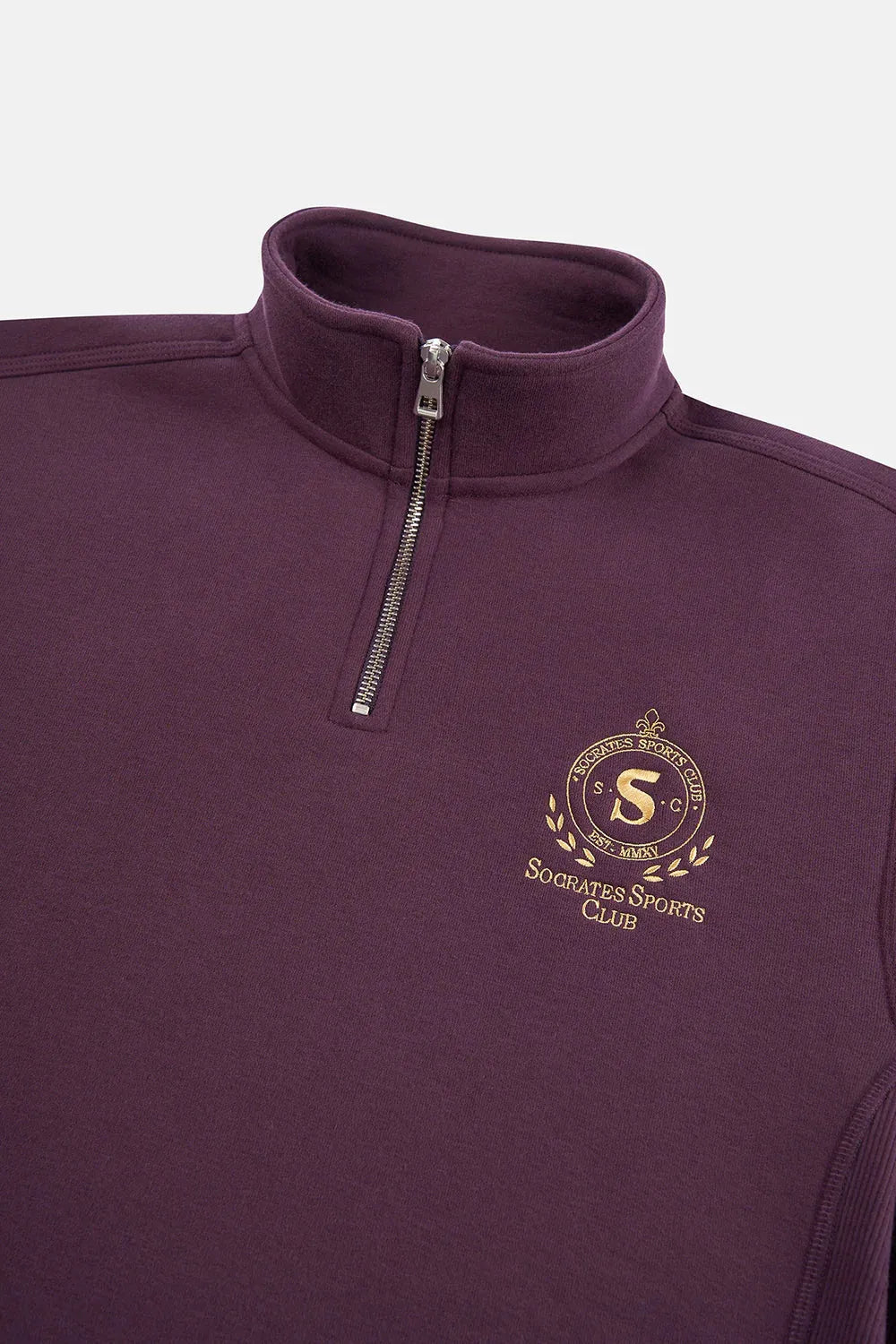Socrates Club Çeyrek Fermuarlı Sweatshirt - Mor