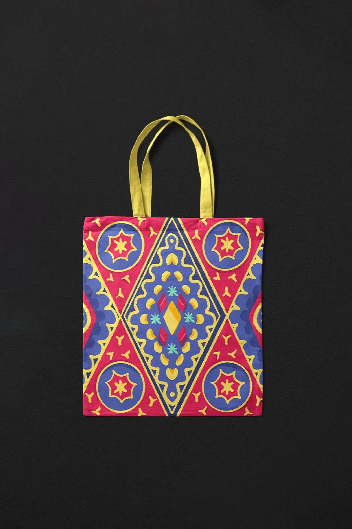 229 Etnik Desenli Tote Çanta - Çok Renkli