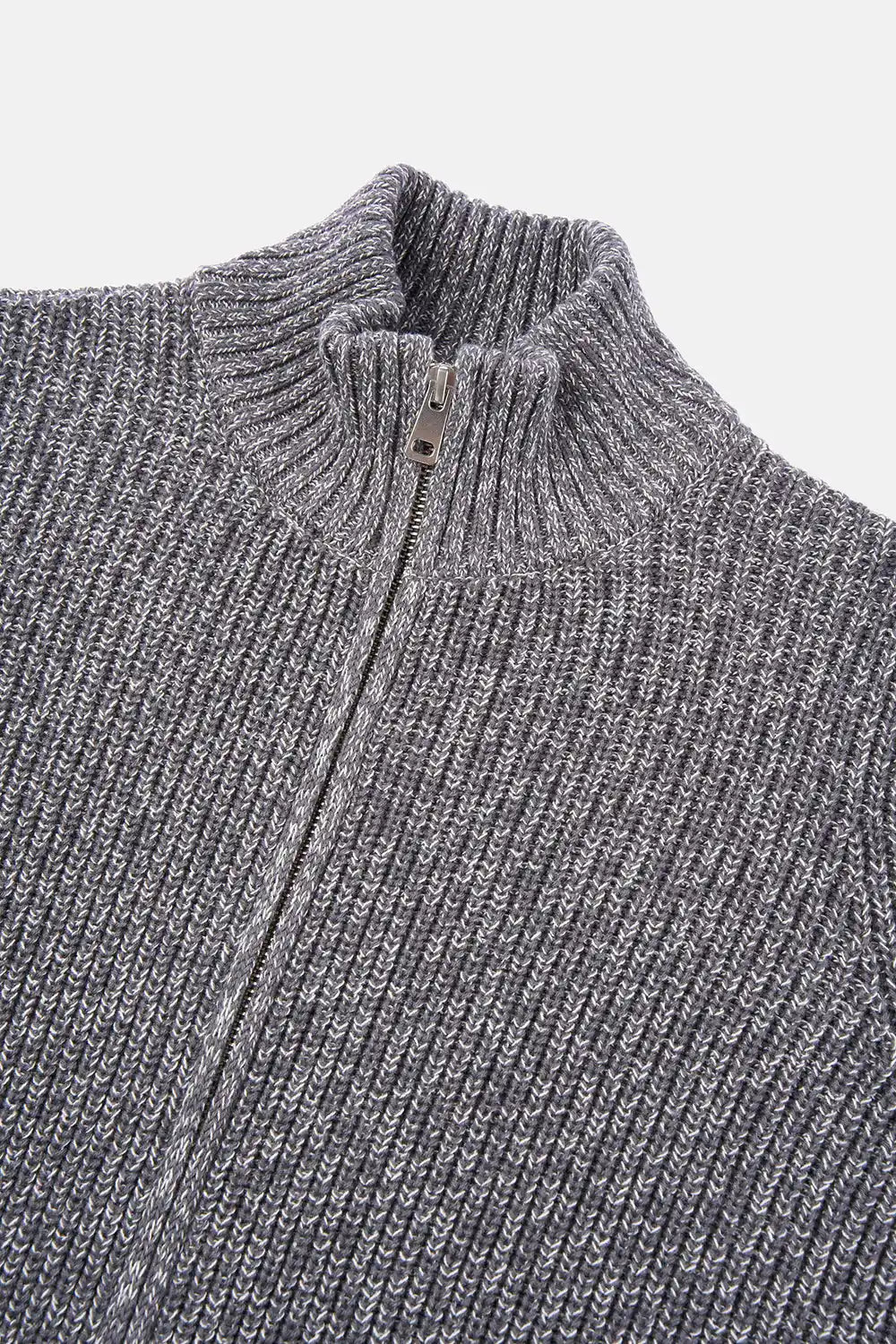 Socrates Full-Zip Knitwear - Gray