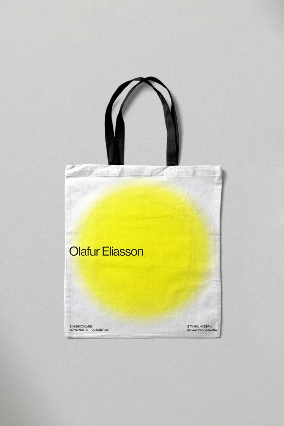 Olafur Yellow Dot Tote Bag - White